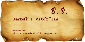 Barbél Vitália névjegykártya