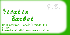 vitalia barbel business card
